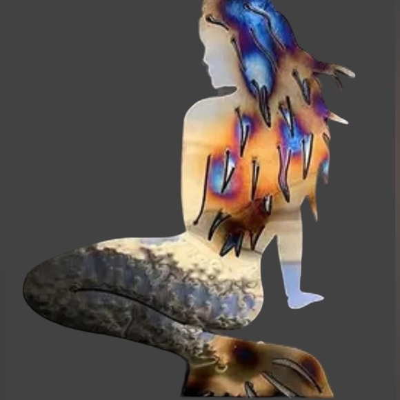 NEW - Metal Mermaid Cut-Out Silhouette
Wall / Yard Art with Hanging Hardware - Picture 2 of 5